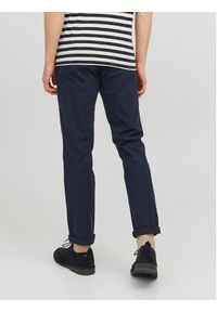 Jack & Jones - Jack&Jones Chinosy Marco 12206198 Granatowy Slim Fit. Kolor: niebieski. Materiał: bawełna #8