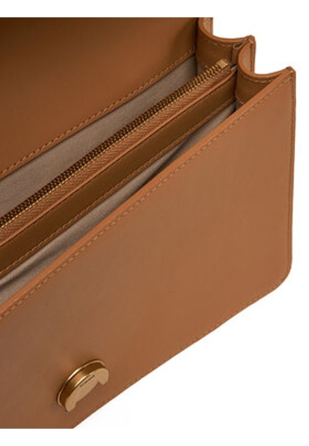 Pinko - PINKO Torebka 100053 A0F1 C83Q Brązowy. Kolor: brązowy. Materiał: skórzane