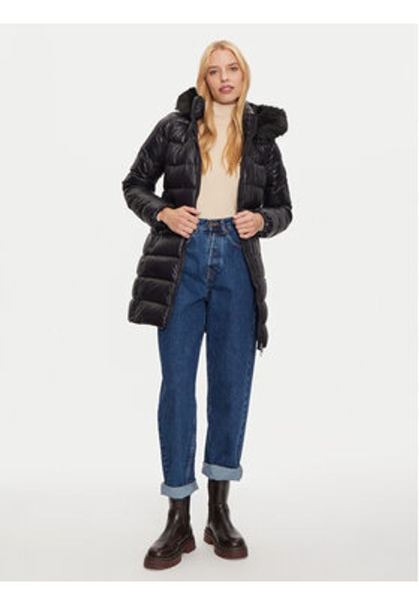 TOMMY HILFIGER - Tommy Hilfiger Kurtka puchowa WW0WW43122 Czarny Regular Fit. Kolor: czarny. Materiał: syntetyk
