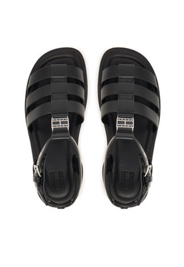 Tommy Jeans Sandały Tjw Fisherman Leather Max Sandal EN0EN02943 Czarny. Kolor: czarny. Materiał: skóra