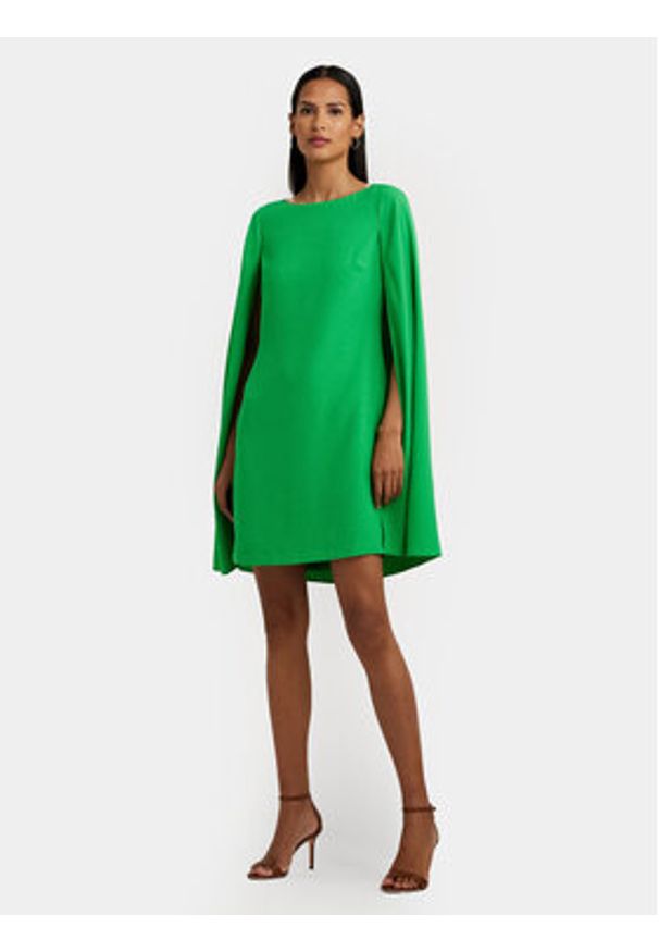 Lauren Ralph Lauren Sukienka koktajlowa 253855210023 Zielony Relaxed Fit. Kolor: zielony. Materiał: syntetyk. Styl: wizytowy