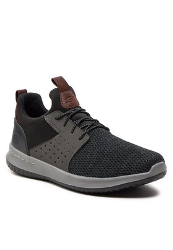 skechers - Skechers Sneakersy Camben 65474/BKGY Szary. Kolor: szary. Materiał: materiał