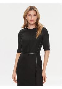 BOSS - Boss Sukienka dzianinowa Depuro 50506987 Czarny Slim Fit. Kolor: czarny. Materiał: wełna #5