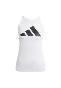 Adidas - Bluza Run It Tank. Kolor: biały. Materiał: materiał. Długość rękawa: bez rękawów. Sport: bieganie