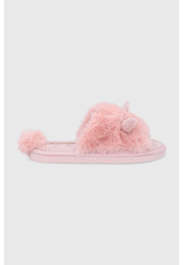 Flip*Flop Kapcie kolor różowy. Nosek buta: okrągły. Kolor: różowy. Materiał: materiał