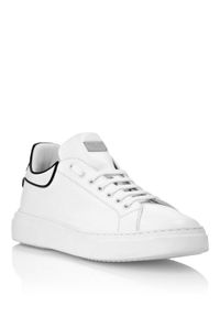 Philipp Plein - PHILIPP PLEIN - Białe sneakersy ICONIC. Kolor: biały. Materiał: guma. Szerokość cholewki: normalna #4