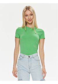 Lacoste T-Shirt TF7218 Zielony Slim Fit. Kolor: zielony. Materiał: bawełna
