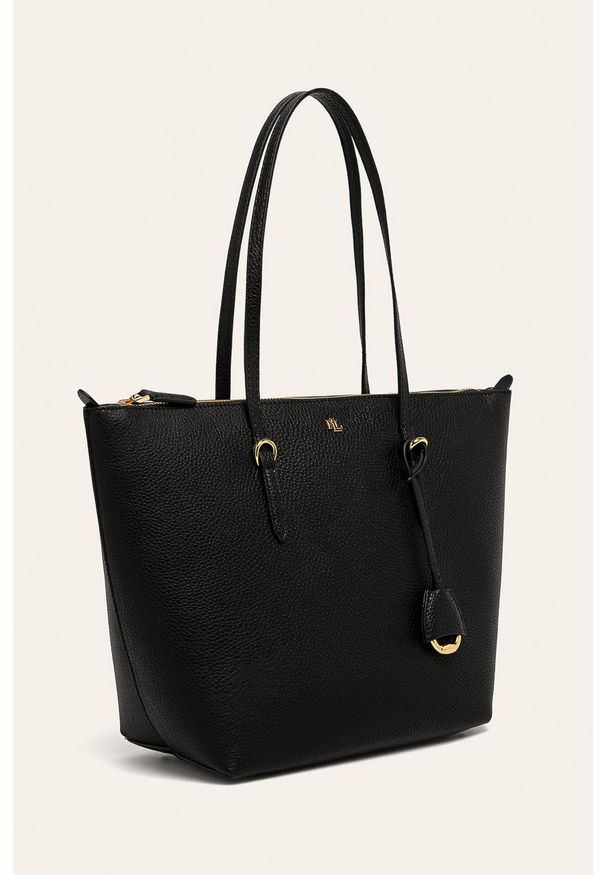 Lauren Ralph Lauren - Torebka. Kolor: czarny. Rodzaj torebki: na ramię
