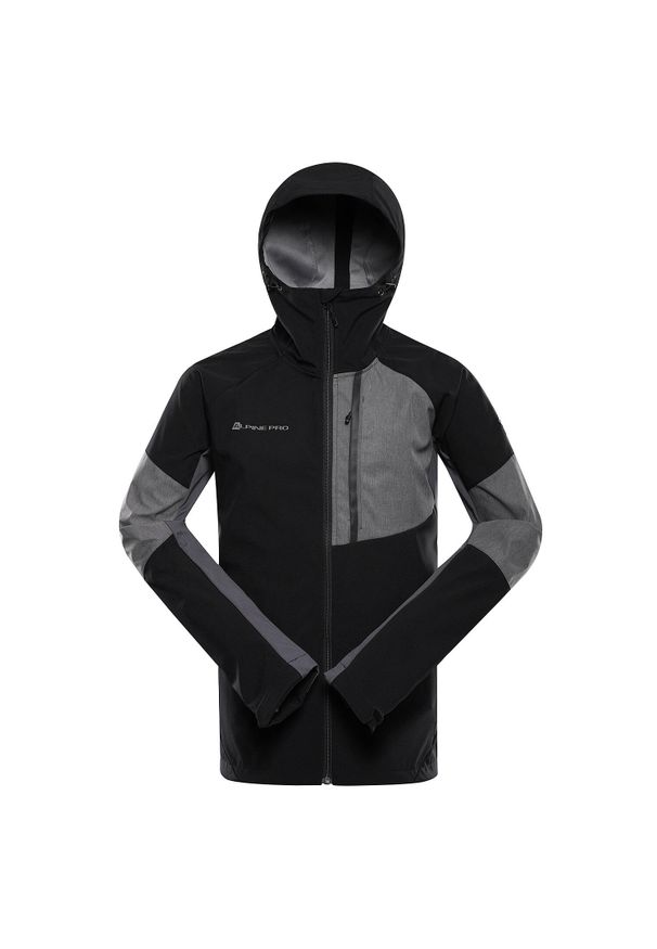 ALPINE PRO - Kurtka softshell męska Alpine Pro Esprit 2. Kolor: czarny. Materiał: softshell. Sport: turystyka piesza