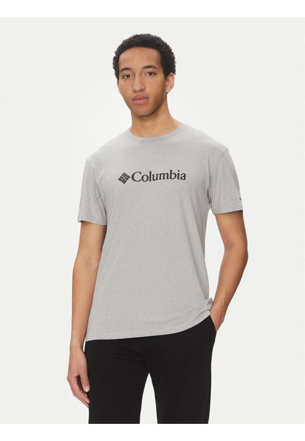 columbia - Columbia T-Shirt CSC Basic Logo EM2180 Szary Regular Fit. Kolor: szary. Materiał: bawełna