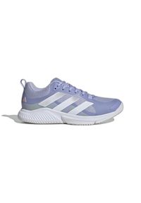Adidas - Damskie buty halowe adidas Court Team 2.0. Kolor: fioletowy. Materiał: materiał