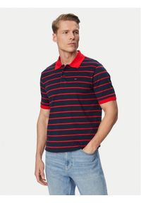 Tommy Jeans Polo DM0DM22708 Granatowy Regular Fit. Typ kołnierza: polo. Kolor: niebieski. Materiał: bawełna #1