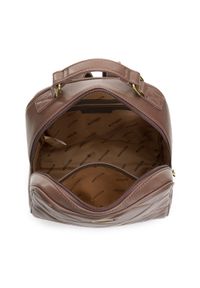 Wittchen - Damski plecak z geometrycznie pikowanym przodem brązowy. Kolor: brązowy. Materiał: skóra ekologiczna. Wzór: geometria #5