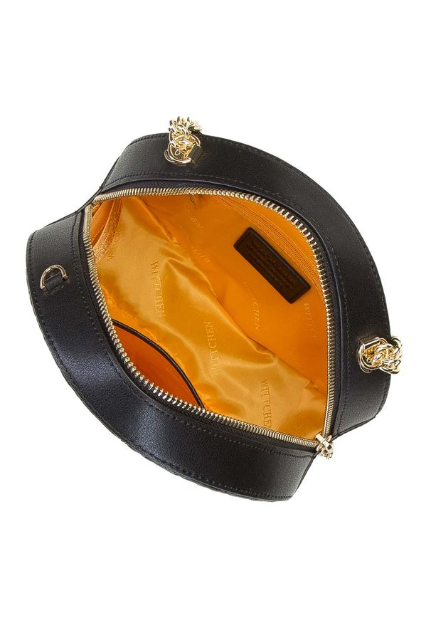 Wittchen - Torebka crossbody ze skóry okrągła – limitowana edycja. Kolor: czarny. Wzór: haft. Sezon: lato. Dodatki: z haftem. Materiał: skórzane. Styl: klasyczny, elegancki, casual. Rodzaj torebki: na ramię