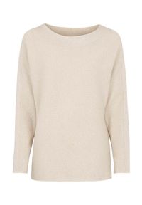 Soyaconcept Miękki sweter z rękawami typu nietoperz Dollie beżowy melanż female beżowy S (38). Kolor: beżowy. Wzór: melanż. Styl: elegancki #1