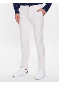 TOMMY HILFIGER - Tommy Hilfiger Chinosy Bleecker MW0MW26619 Écru Slim Fit. Materiał: bawełna