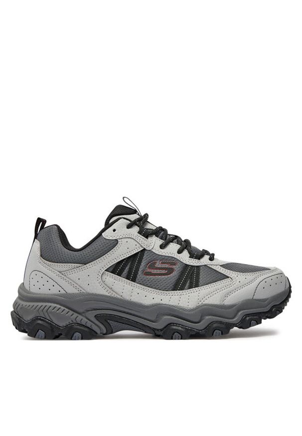 skechers - Skechers Trekkingi Stamina AT - Upper Stitch 237527/GYOR Szary. Kolor: szary. Materiał: skóra. Sport: turystyka piesza