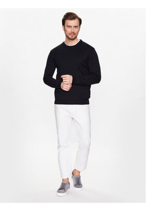 United Colors of Benetton - United Colors Of Benetton Sweter 1098U1I76 Czarny Regular Fit. Kolor: czarny. Materiał: bawełna