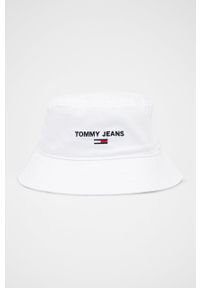 Tommy Jeans kapelusz bawełniany kolor biały bawełniany. Kolor: biały. Materiał: bawełna