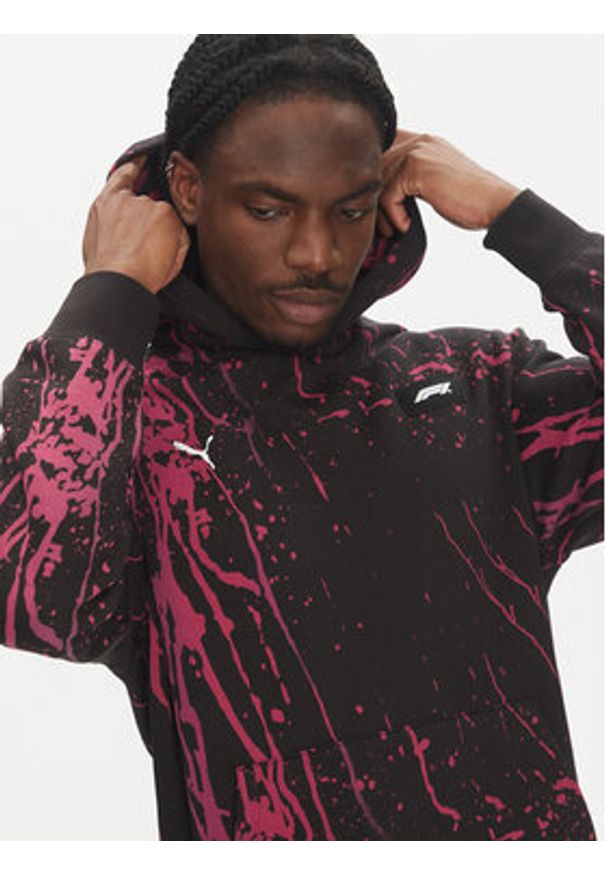 Puma Bluza F1 Color Splash 630170 Czarny Relaxed Fit. Kolor: czarny. Materiał: syntetyk