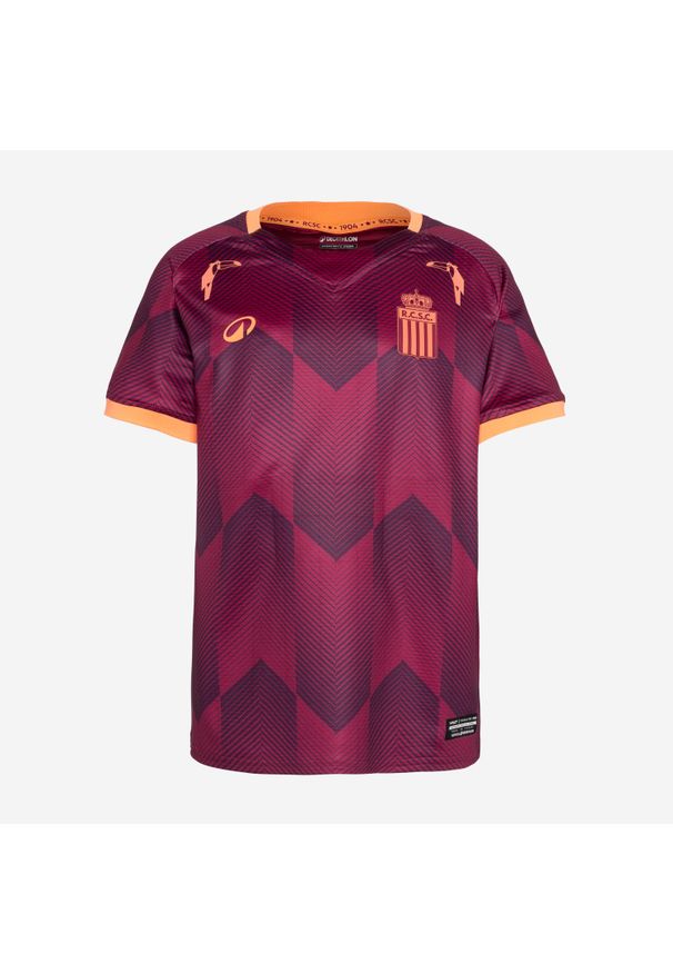 KIPSTA - Koszulka piłkarska junior Kipsta Royal Charleroi Sporting Club 25/26 trzecia. Materiał: poliester, elastan, tkanina, prążkowany, materiał. Sport: piłka nożna