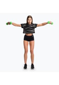 GYMSHARK - Top treningowy damski Gymshark Zone Graphic Crop. Kolor: czarny. Sport: fitness
