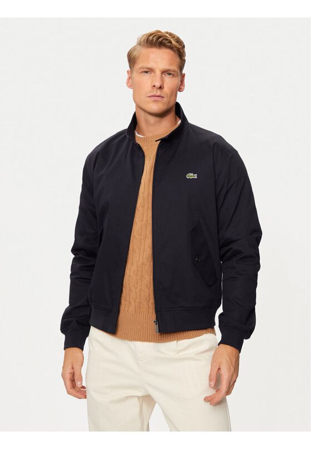 Lacoste Kurtka bomber BH7186 Granatowy Regular Fit. Kolor: niebieski. Materiał: bawełna