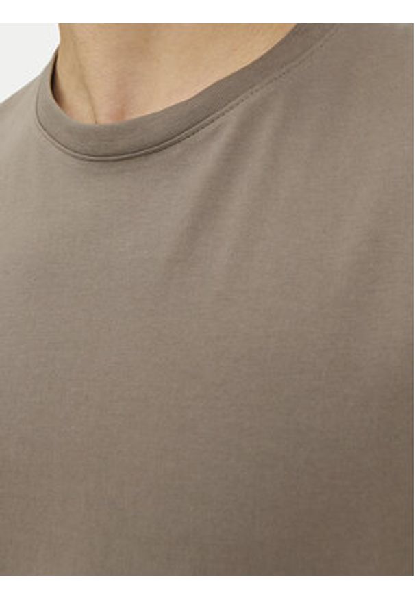 Jack & Jones T-Shirt Organic Basic 12156101 Beżowy Regular Fit. Kolor: beżowy. Materiał: bawełna