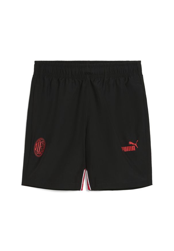 Puma - Męskie szorty AC Milan ftblARCHIVE PUMA Black For All Time Red. Kolor: czerwony, czarny, wielokolorowy. Wzór: aplikacja