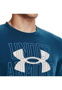 Under Armour - Męska Bluza Z Logo Rival Frotte. Kolor: niebieski #1