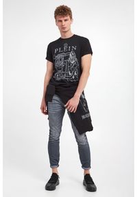 Philipp Plein - T-shirt męski PHILIPP PLEIN. Materiał: prążkowany. Długość rękawa: krótki rękaw. Długość: krótkie. Wzór: aplikacja, nadruk #4