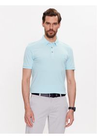 BOSS - Boss Polo 50472668 Niebieski Slim Fit. Typ kołnierza: polo. Kolor: niebieski. Materiał: bawełna