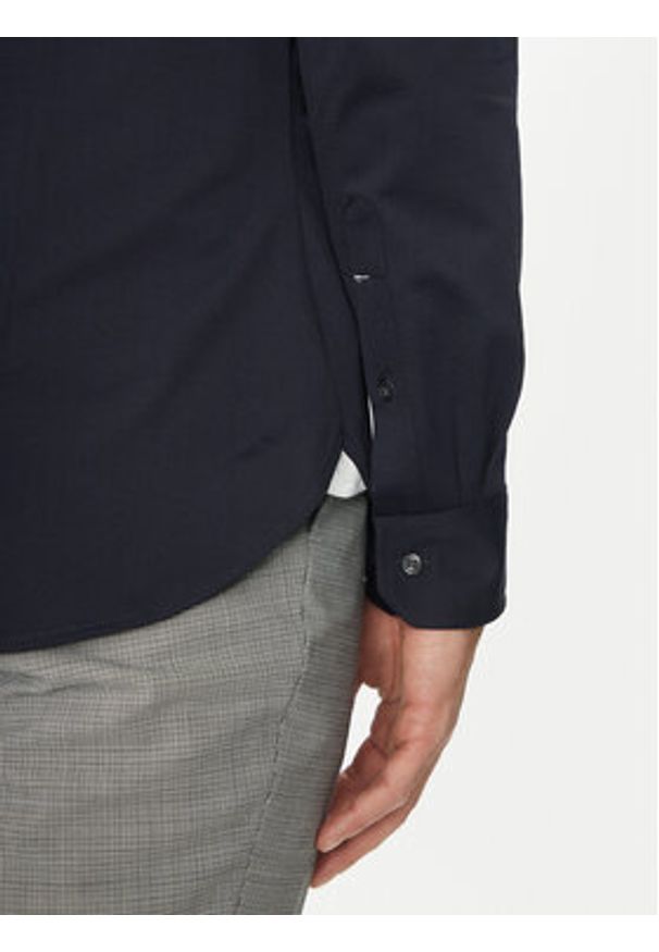 Michael Kors Koszula MD0MD91498 Granatowy Slim Fit. Kolor: niebieski. Materiał: bawełna