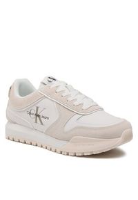 Calvin Klein Jeans Sneakersy Toothy Runner Irregular Lines YM0YM00624 Biały. Kolor: biały. Materiał: skóra #4