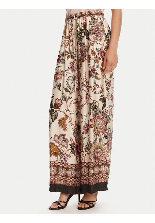 ViCOLO Spodnie palazzo TD0829 Beżowy Wide Leg. Kolor: beżowy. Materiał: syntetyk