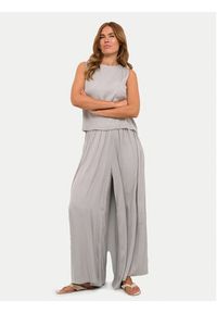 Kaffe Spodnie palazzo Allie 10508761 Szary Relaxed Fit. Kolor: szary. Materiał: syntetyk #2