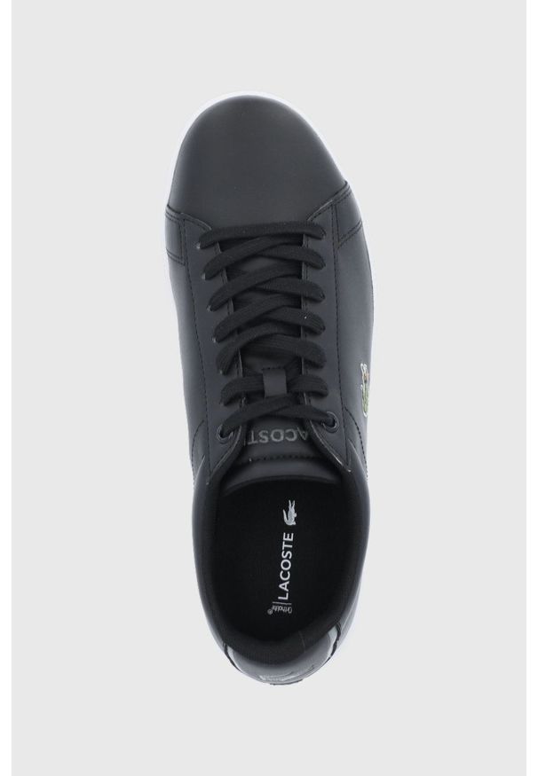 Lacoste - Buty skórzane Carnaby. Nosek buta: okrągły. Zapięcie: sznurówki. Kolor: czarny. Materiał: skóra. Obcas: na obcasie. Wysokość obcasa: niski. Sport: bieganie