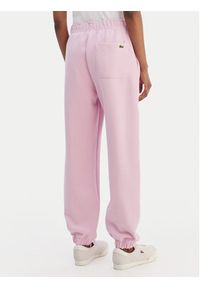 Lacoste Spodnie dresowe XF5244 Różowy Regular Fit. Kolor: różowy. Materiał: bawełna #4