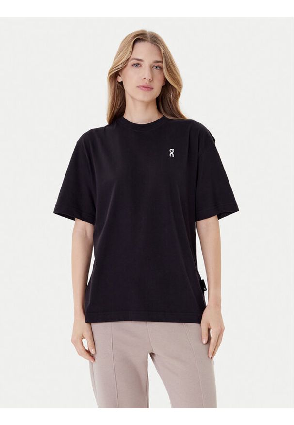 On T-Shirt Club-T 1WE1006 Czarny Relaxed Fit. Kolor: czarny. Materiał: bawełna