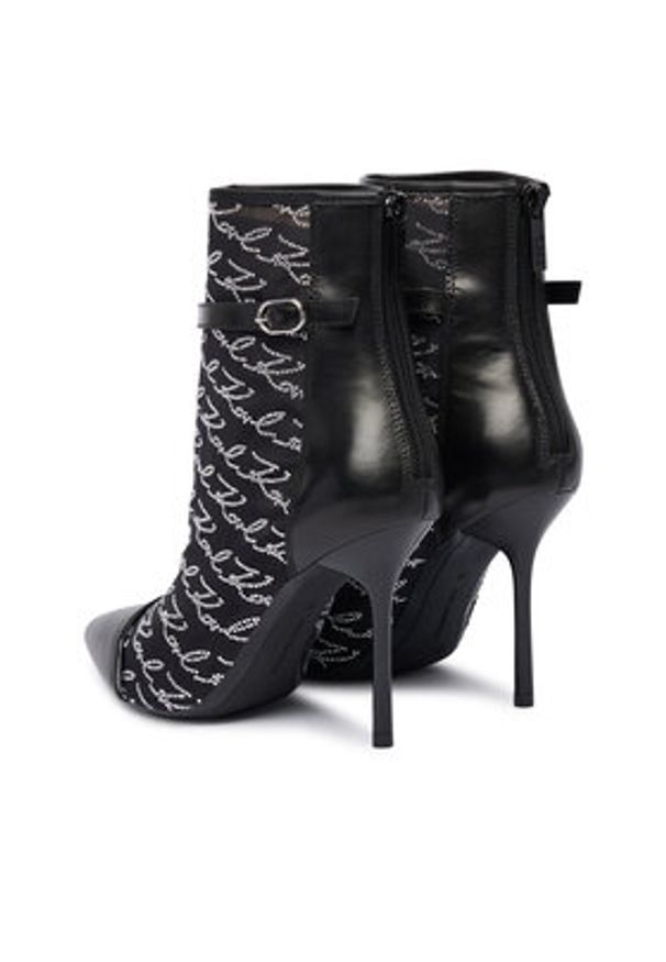 Karl Lagerfeld - KARL LAGERFELD Botki Sarabande KL30976 Czarny. Kolor: czarny. Materiał: skóra
