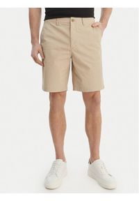 Calvin Klein Jeans Szorty materiałowe LV04RF617G Beżowy Regular Fit. Kolor: beżowy. Materiał: bawełna #1