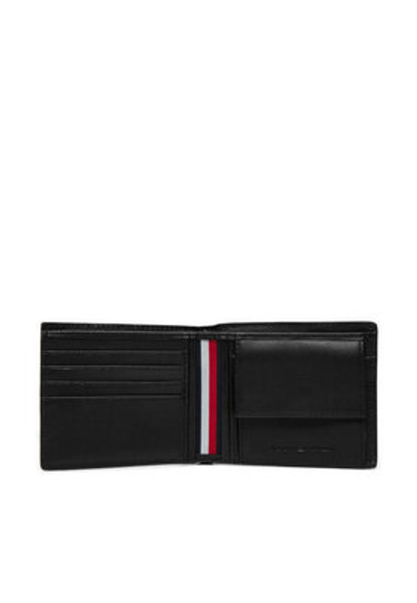 TOMMY HILFIGER - Tommy Hilfiger Portfel AM0AM13032 Czarny. Kolor: czarny. Materiał: skóra