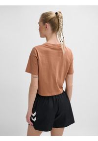 Damska koszulka crop top Hummel LGC Malu. Kolor: brązowy. Materiał: jersey, tkanina. Sport: fitness #2