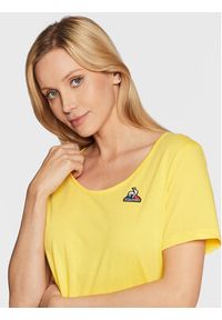 Le Coq Sportif T-Shirt 2220322 Żółty Regular Fit. Kolor: żółty. Materiał: bawełna #3