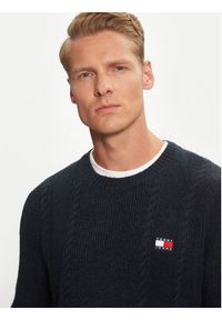 Tommy Jeans Sweter DM0DM19440 Granatowy Regular Fit. Kolor: niebieski. Materiał: syntetyk #5
