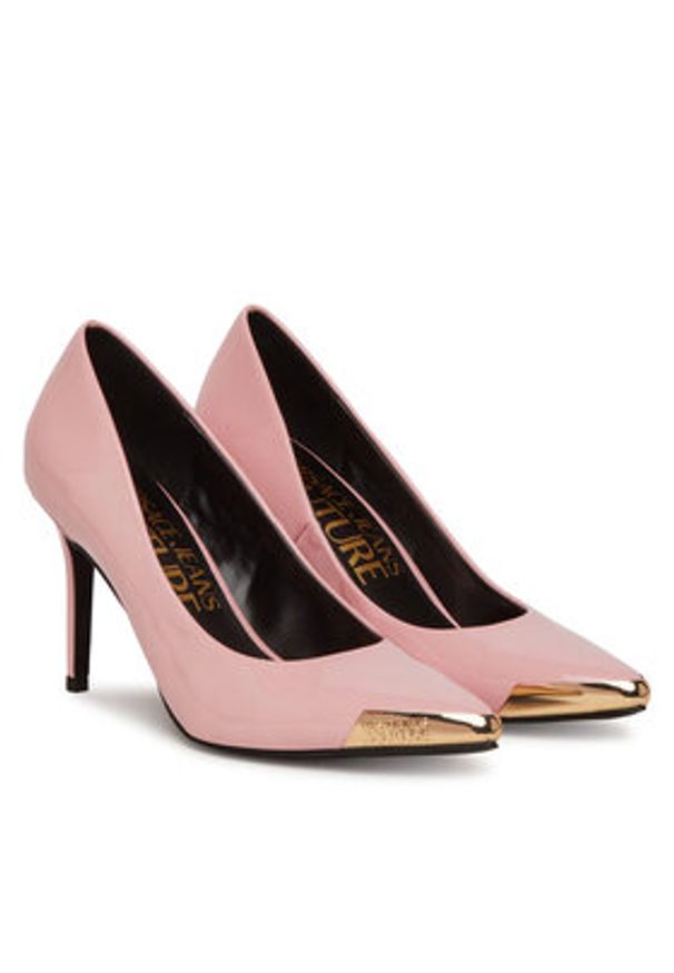 Versace Jeans Couture Szpilki 78VA3S50 Różowy. Kolor: różowy. Materiał: skóra. Obcas: na szpilce