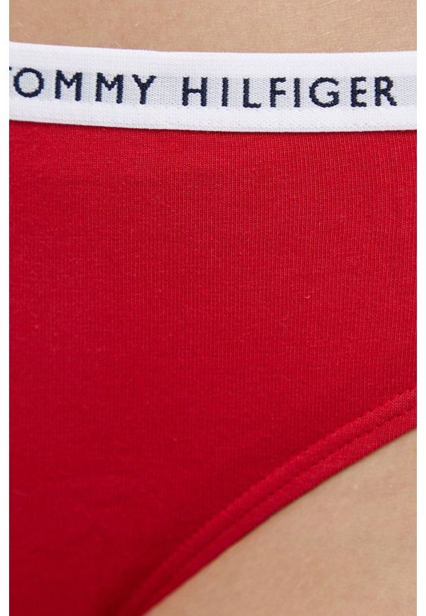 TOMMY HILFIGER - Tommy Hilfiger Stringi (3-pack) kolor czerwony. Kolor: czerwony