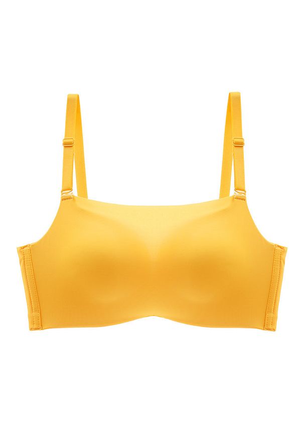 Intica - Biustonosz push-up z regulowanymi ramiączkami piankowy Ihna. Kolor: żółty. Materiał: materiał. Rodzaj stanika: push-up