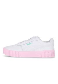 Buty do chodzenia damskie Puma Carina 2.0. Zapięcie: sznurówki. Kolor: biały. Materiał: guma, syntetyk, tkanina, materiał. Szerokość cholewki: normalna. Sport: turystyka piesza