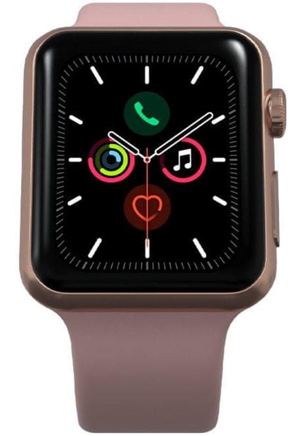 Apple Refurbished smartwatch Watch Series 5, 44mm Gold Aluminium Case with Pink Sand Sport Band (Renewd). Rodzaj zegarka: smartwatch. Kolor: różowy. Styl: sportowy